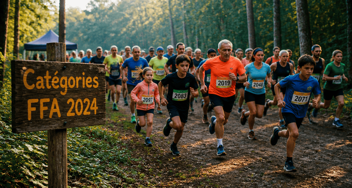catégorie course à pied 2024 groupe coureurs forêt