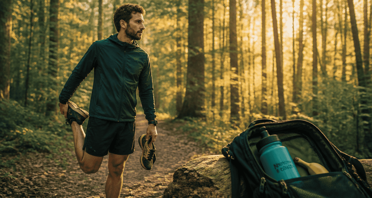 Courir avant ou apres manger, coureur, nutrition, forêt