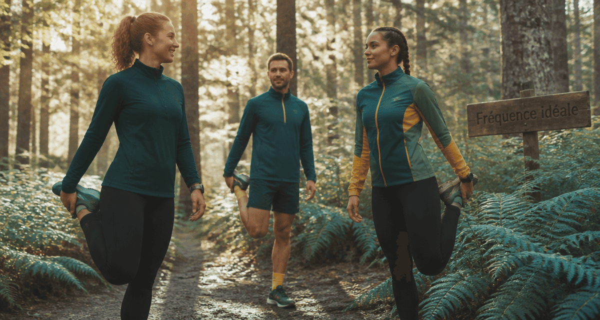 courir combien de fois par semaine trois coureurs forêt matin