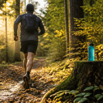 courir le matin a jeun sur sentier forestier