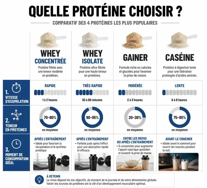 Comparatif des meilleures protéines pour la prise de masse musculaire