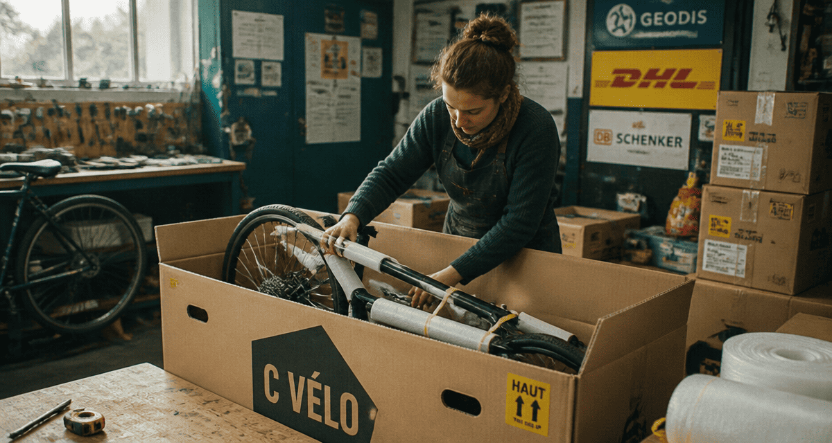 Envoyer vélo par transporteur prix emballage carton