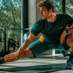 étirements musculation athlète salle