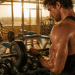 Exercice biceps curl barre contraction