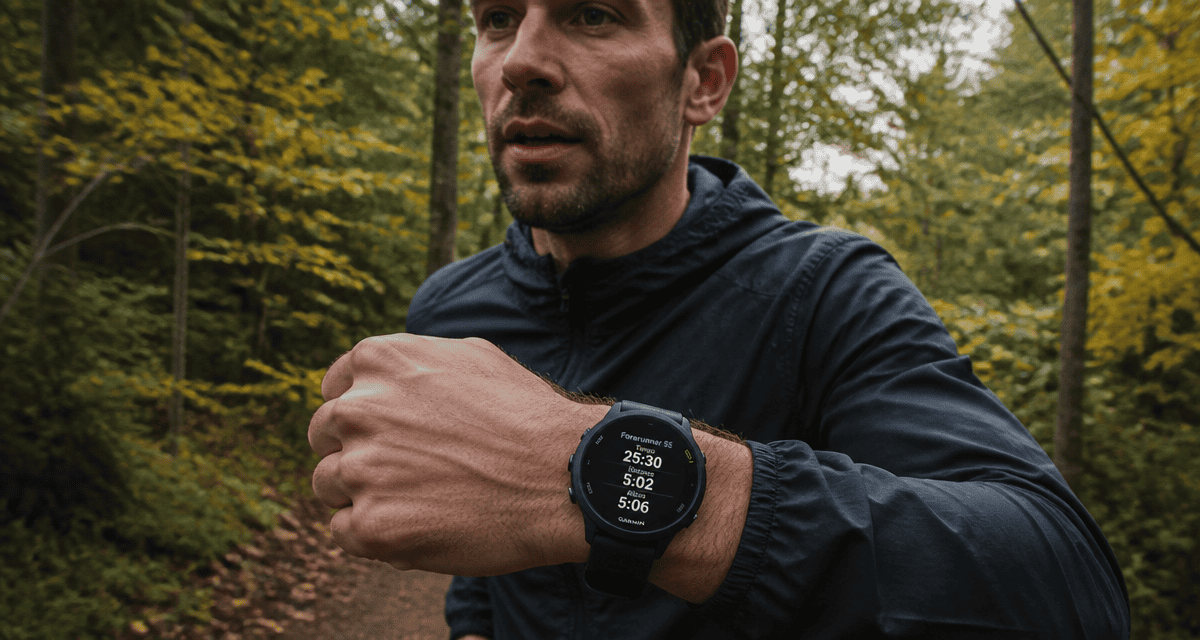 garmin forerunner 55 avis montre course forêt