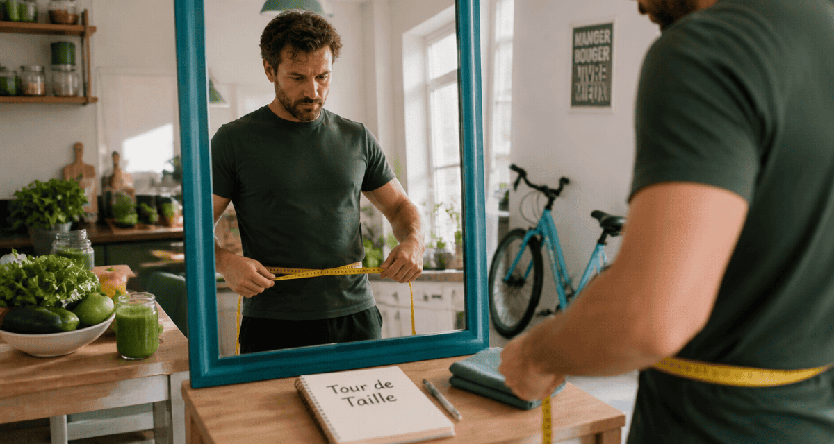 graisse sur le ventre homme mesure tour de taille miroir