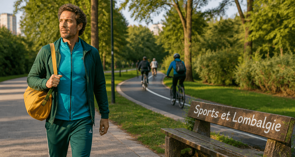 lombalgie sport a eviter homme marche parc urbain
