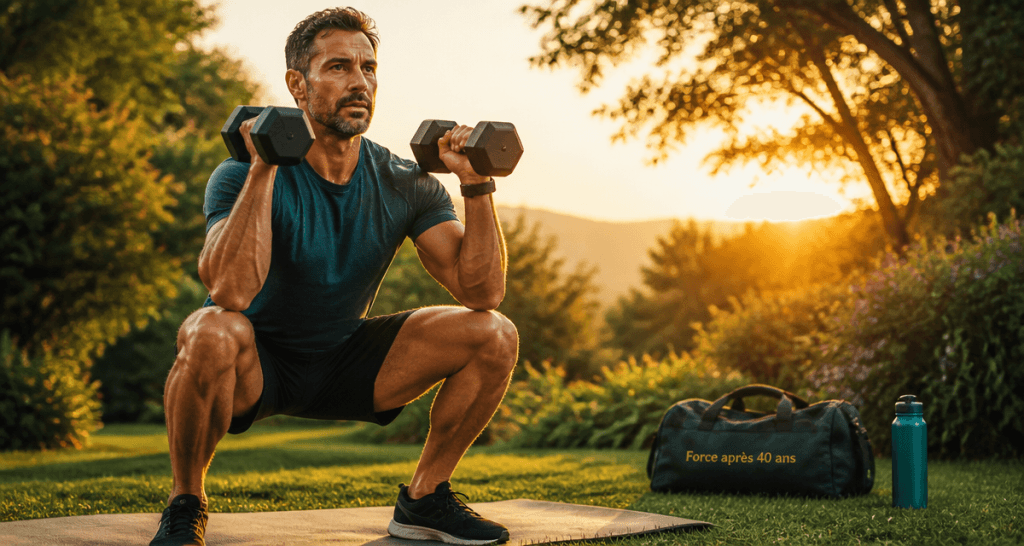 musculation homme 40 ans squat extérieur