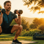 musculation homme 40 ans squat extérieur