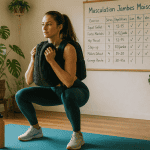 musculation jambes maison squat gobelet