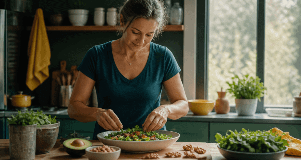 perdre du ventre femme 50 ans salade cuisine