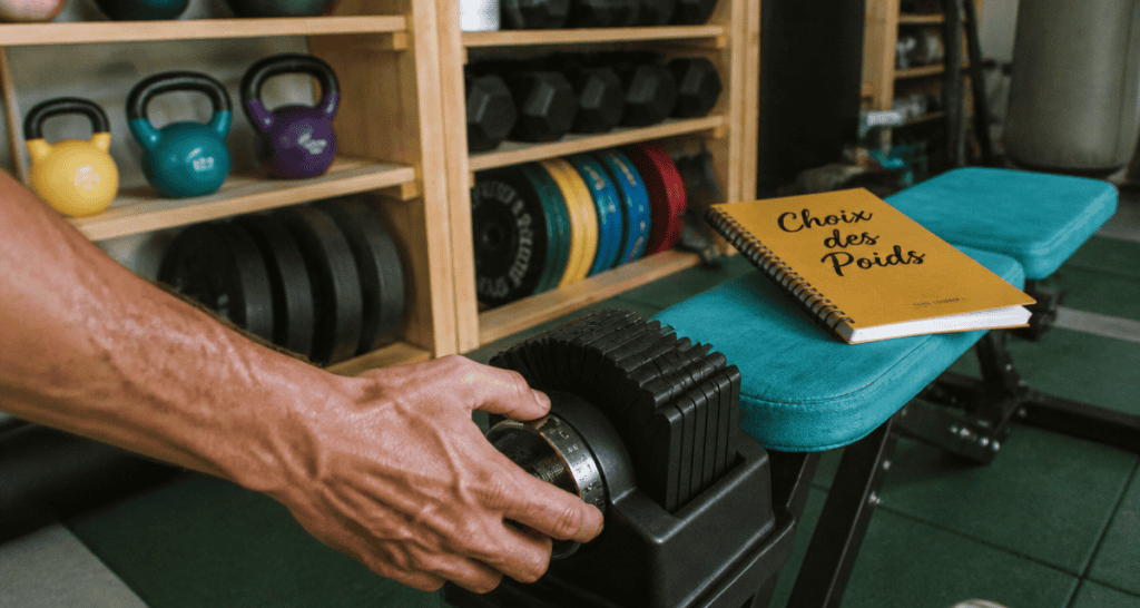 poid de muscu réglable main ajuste