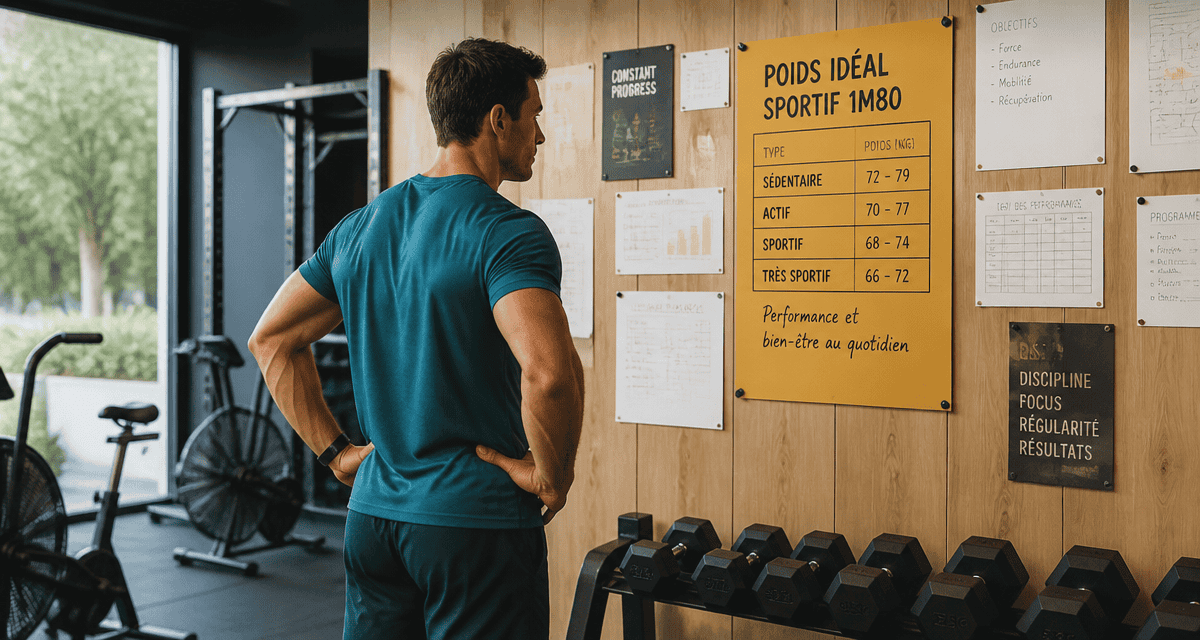 poids ideal homme 1m80 sportif tableau progression