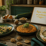 repas riche en proteine assiettes variées sur table