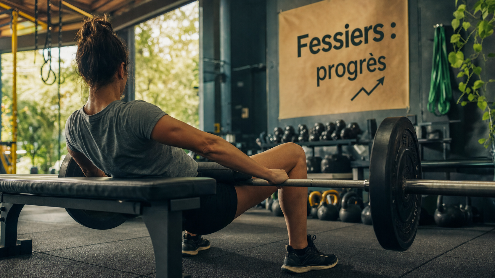Combien de temps pour voir les muscles fessiers : hip thrust au gymnase