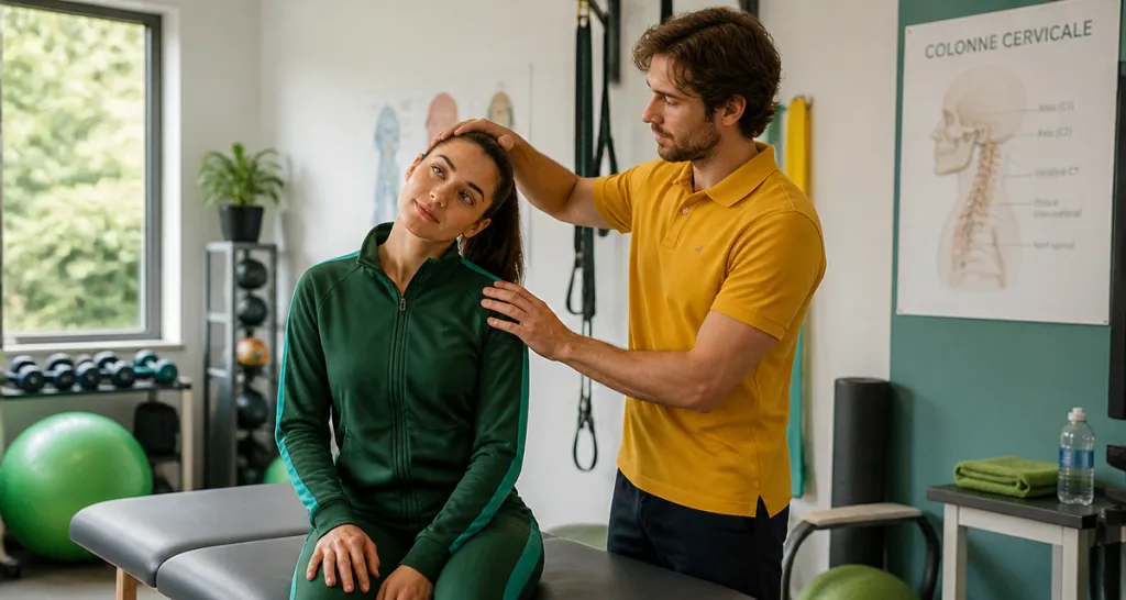 entorse cervicale temps de guérison exercices