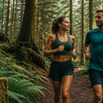 perdre du ventre et hanche homme femme sport forêt