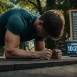 Record monde gainage homme : athlète en gainage avant-bras, tableau 12H