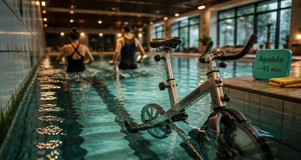 Séance aquabike 45 minutes sans impact articulaire