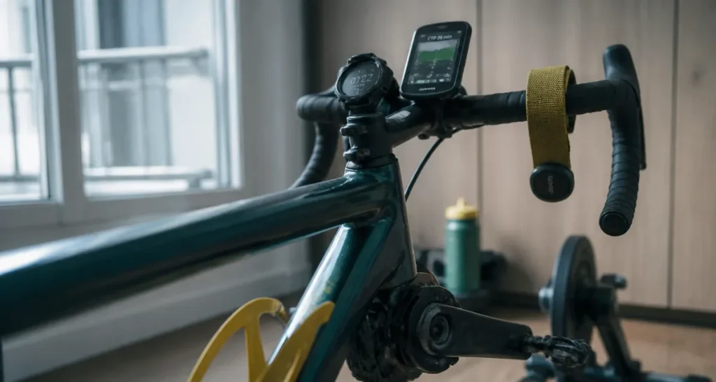 Test FTP Garmin : mesure de puissance fiable sur home trainer