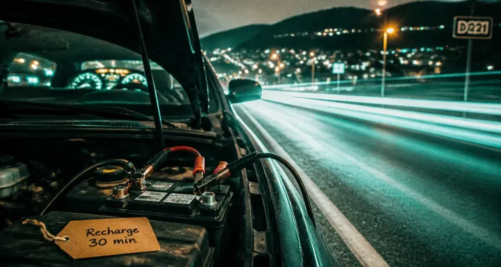 Combien de km pour recharger une batterie ? 10 à 50 km selon l’état et le trajet