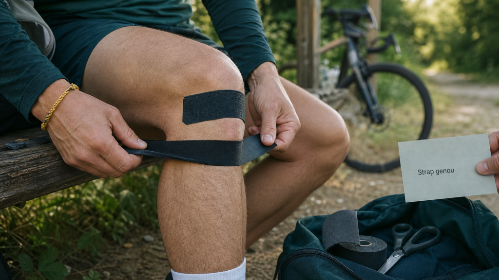 Comment strapper un genou sans comprimer, pose de strap sur rotule