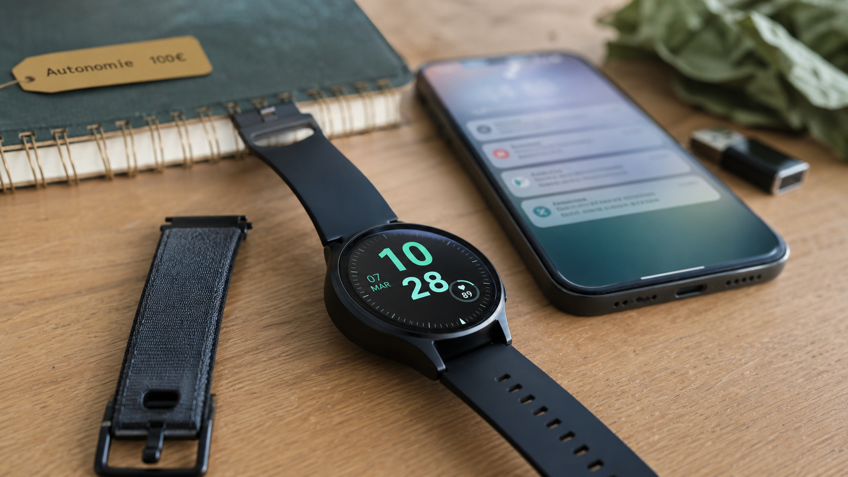 Meilleur montre connectée pas cher : écran AMOLED allumé, autonomie 100€