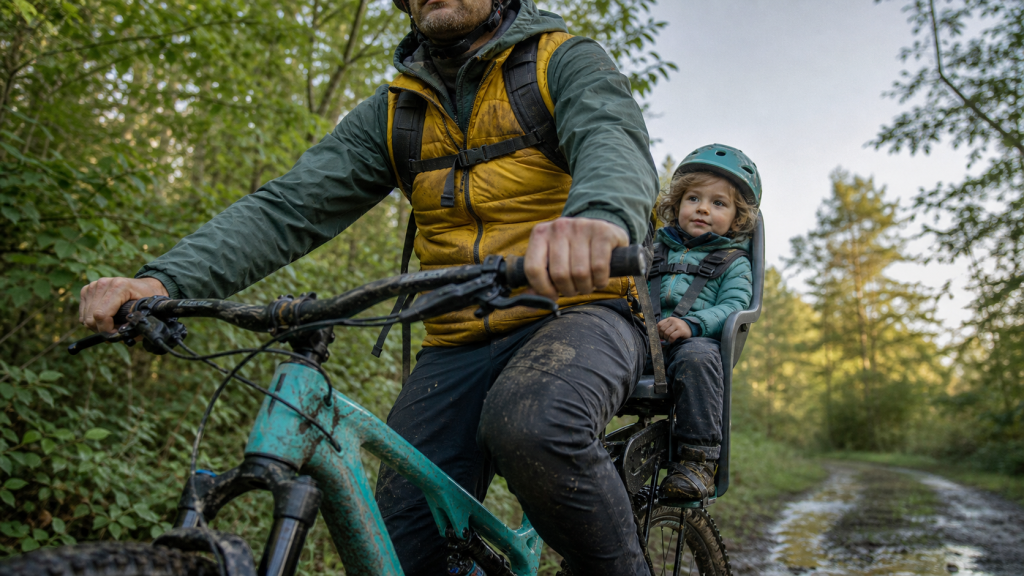 Porte bebe pour vtt : siège enfant arrière sur VTT, harnais bien ajusté