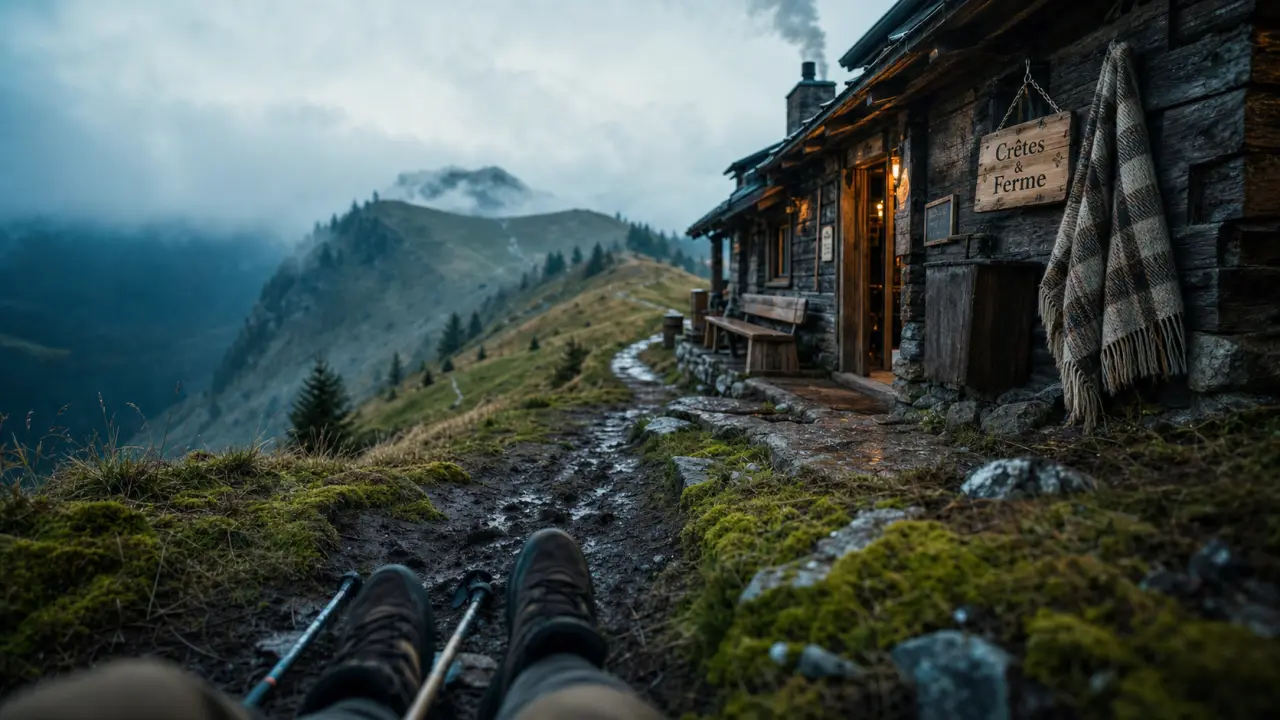 Randonnée vosges 2 jours ferme auberge : sentier vosgien vers ferme-auberge