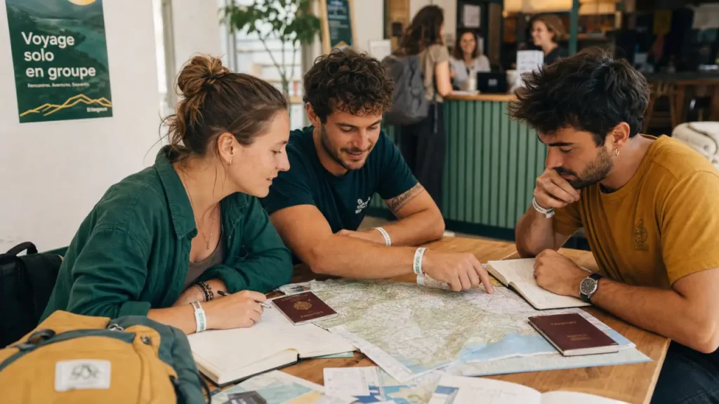 Voyage solo en groupe : cartes, passeports et convivialité