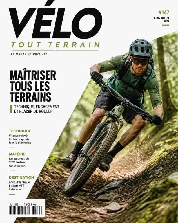 Randonnée VTT 44 : vététiste sur un sentier forestier en Loire-Atlantique