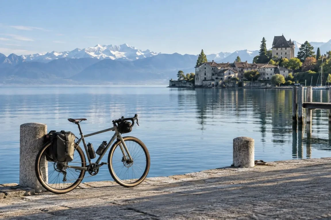 Tour velo lac leman sur la rive française près d’Yvoire