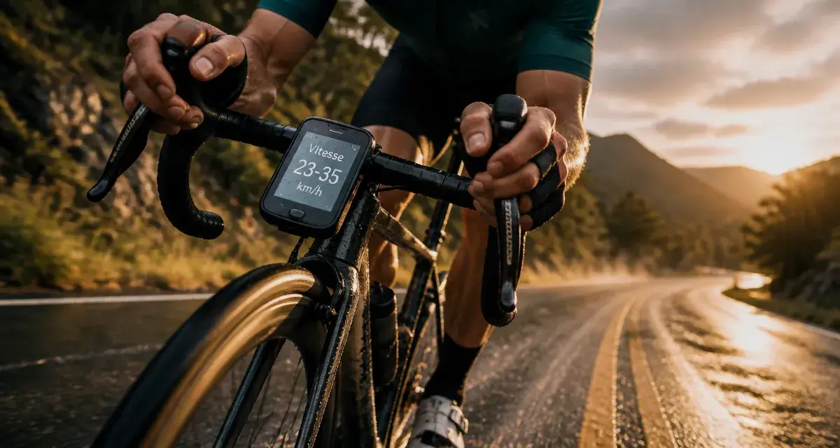 Vitesse moyenne vélo route : 18 à 40 km/h sur route
