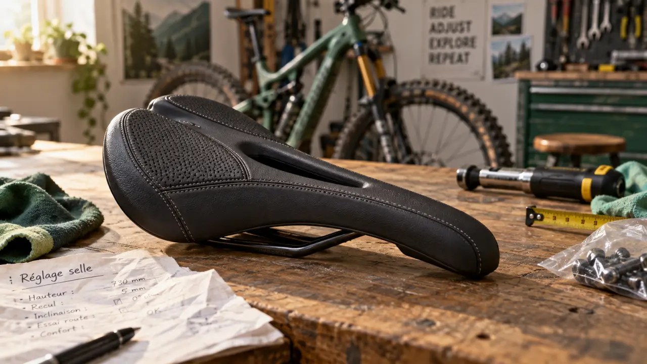 selle vtt soutient les ischions sans gêner le pédalage